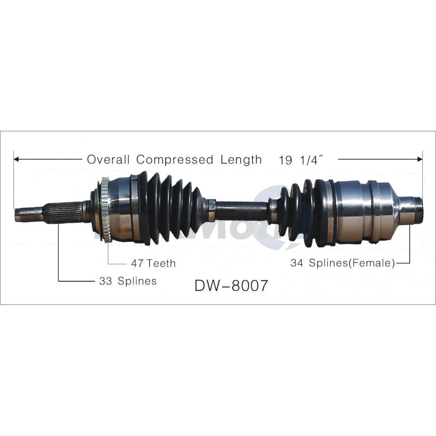 TrakMotive DW8007 - CV Axle Shaft TrakMotive DW8007 CV Axle Shaft product image 1 of 3