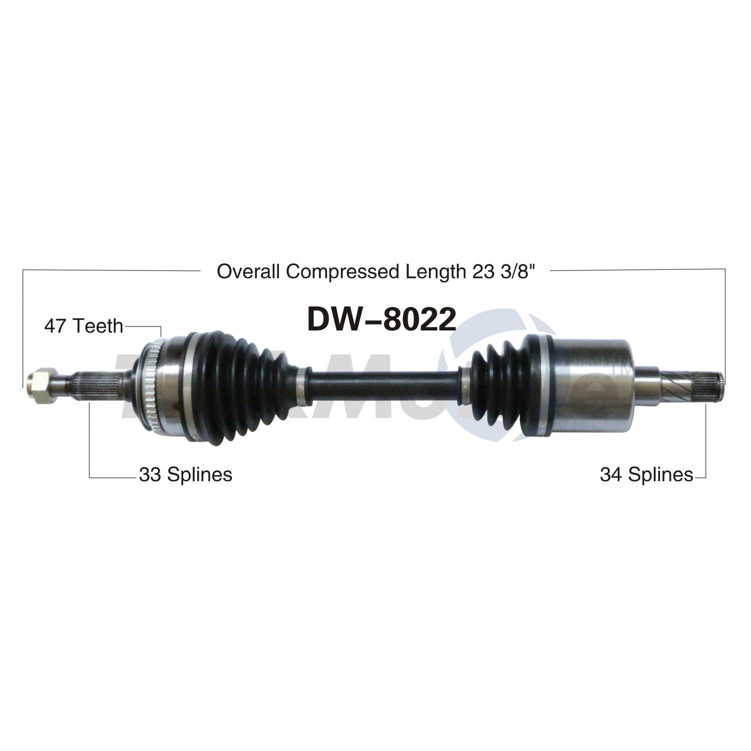 TrakMotive DW8022 - CV Axle Shaft TrakMotive DW8022 CV Axle Shaft product image 1 of 3
