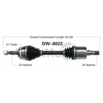 1999 Daewoo Nubira CV Axle Shaft Front Left TrakMotive DW8022 image 1 of 3