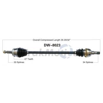 2001 Daewoo Lanos CV Axle Shaft Front Right TrakMotive DW8023 image 1 of 3