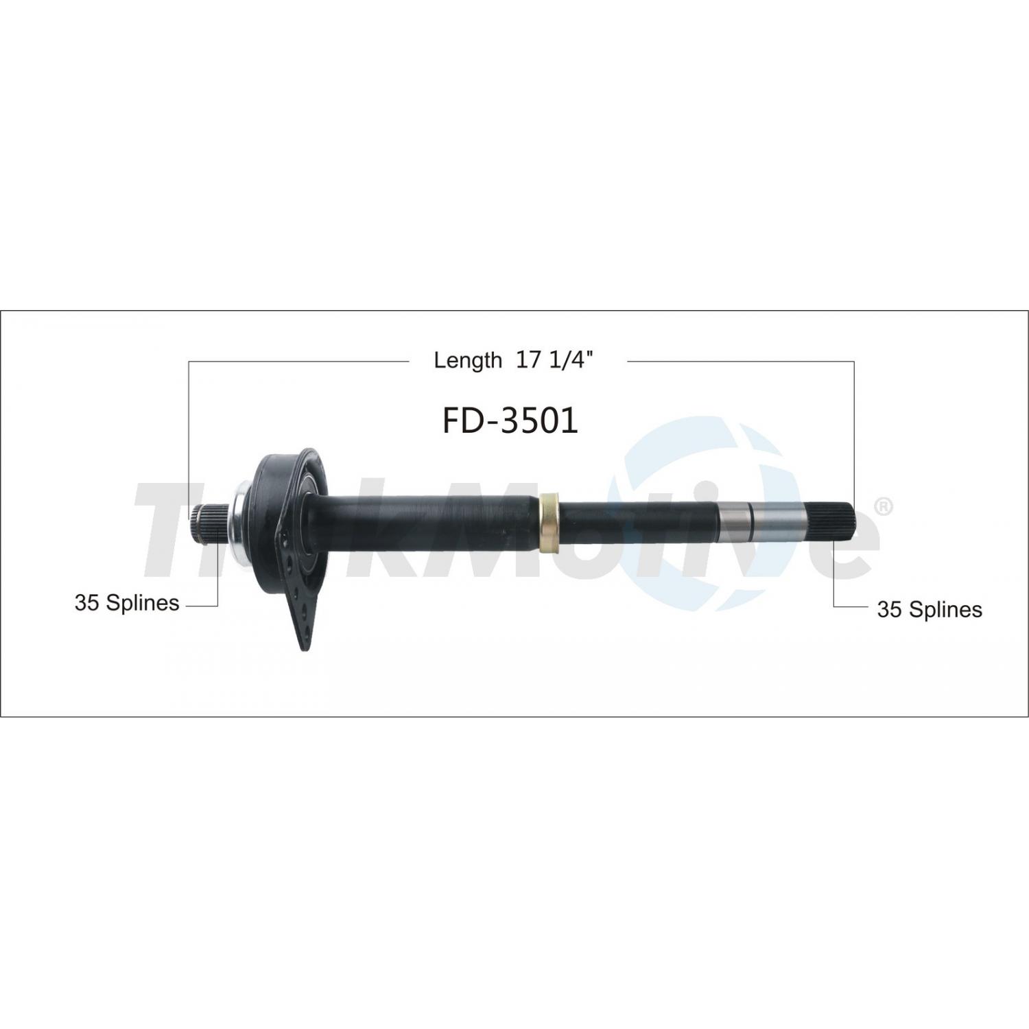 TrakMotive FD3501 - CV Intermediate Shaft TrakMotive FD3501 CV Intermediate Shaft product image 1 of 3