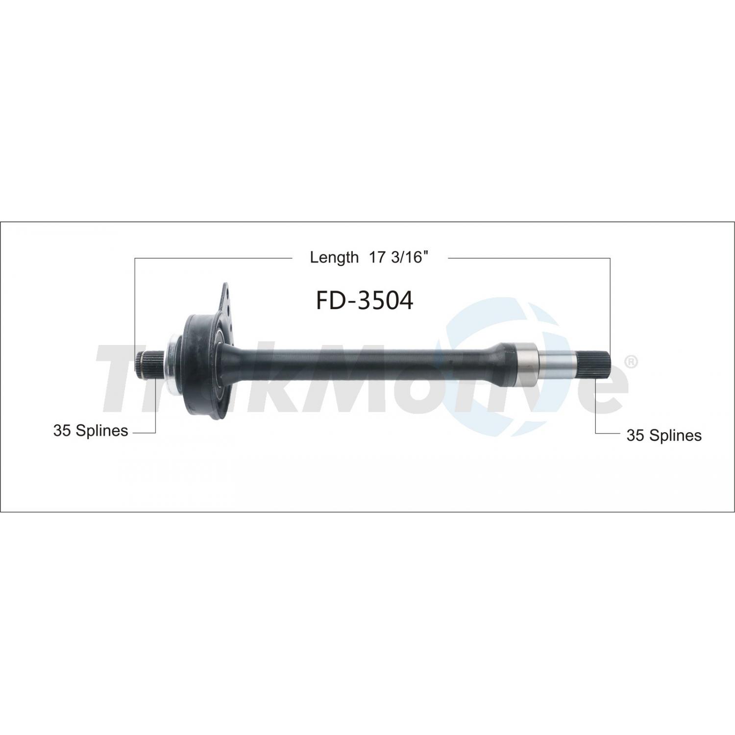 TrakMotive FD3504 - CV Intermediate Shaft TrakMotive FD3504 CV Intermediate Shaft product image 1 of 3