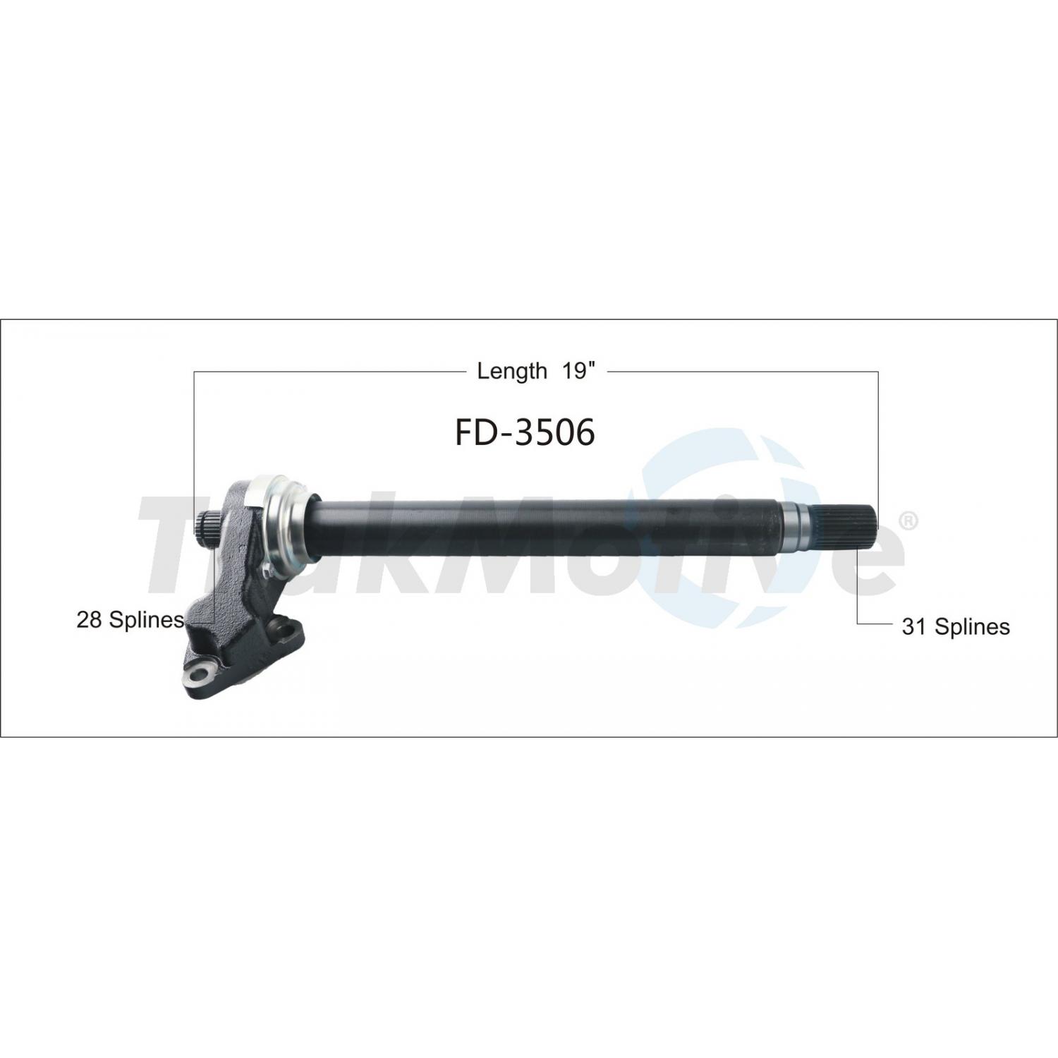 TrakMotive FD3506 - CV Intermediate Shaft TrakMotive FD3506 CV Intermediate Shaft product image 1 of 3