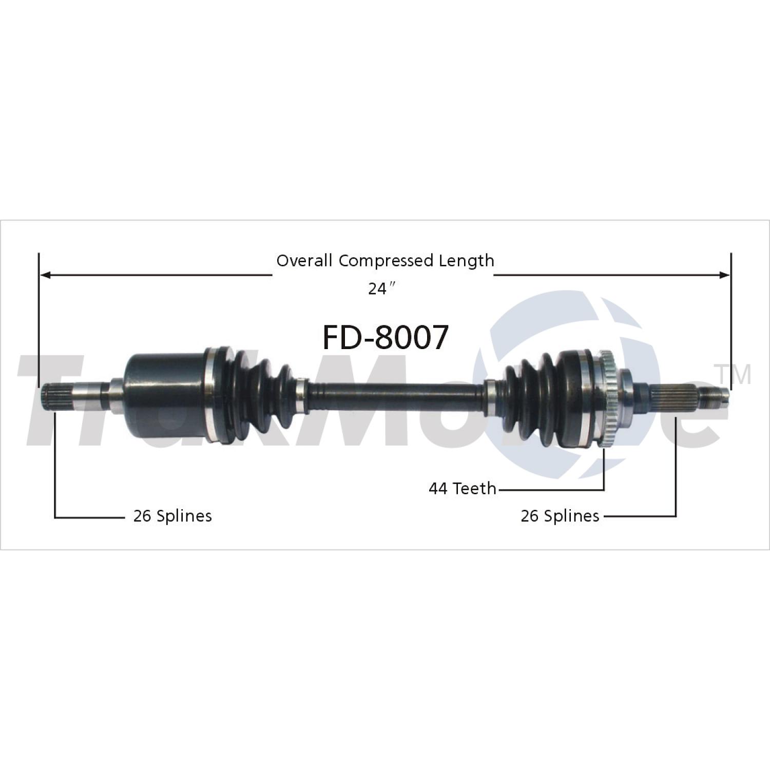 TrakMotive FD8007 - CV Axle Shaft TrakMotive FD8007 CV Axle Shaft product image 1 of 3