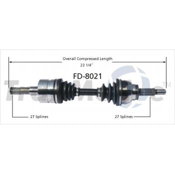 1999 Mazda B3000 CV Axle Shaft Front Left TrakMotive FD8021 image 1 of 3