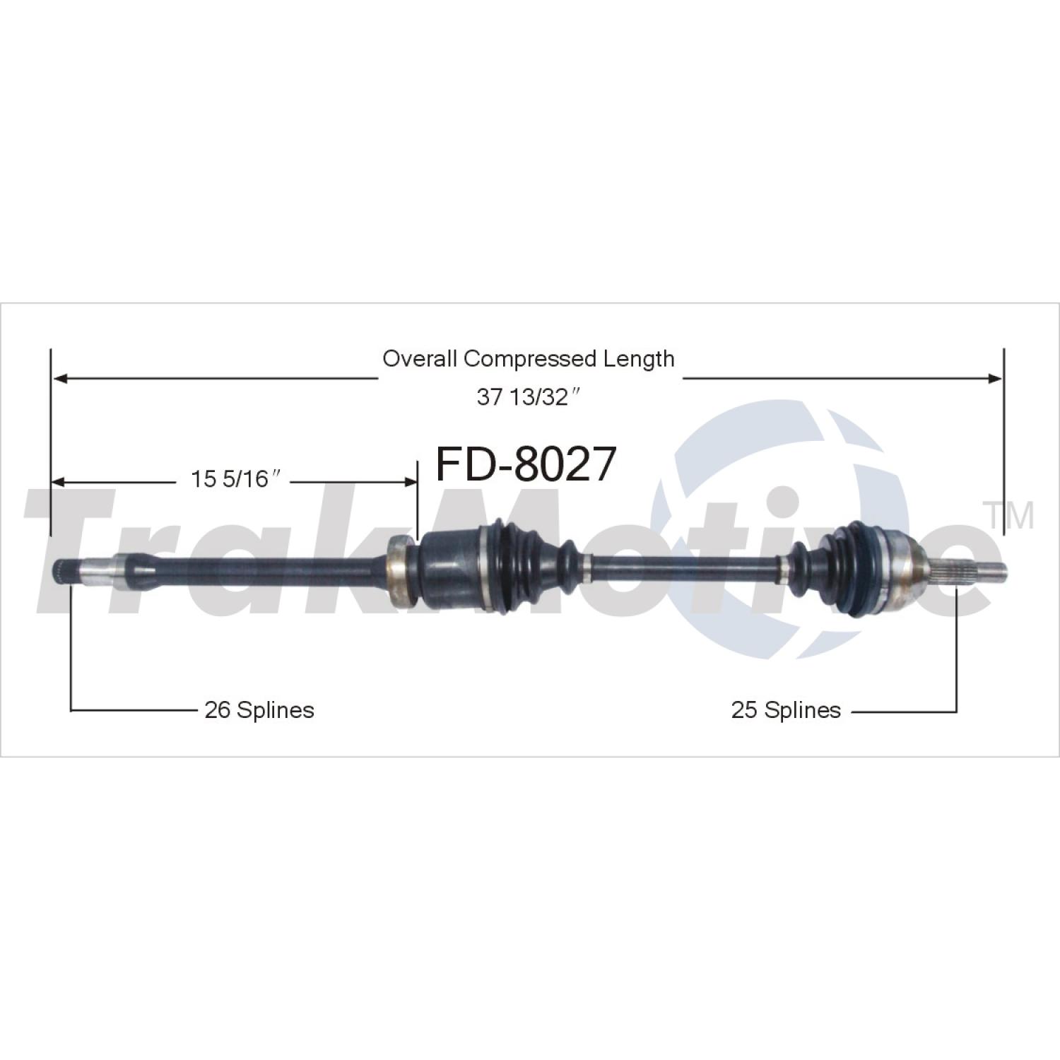 TrakMotive FD8027 - CV Axle Shaft TrakMotive FD8027 CV Axle Shaft product image 1 of 3