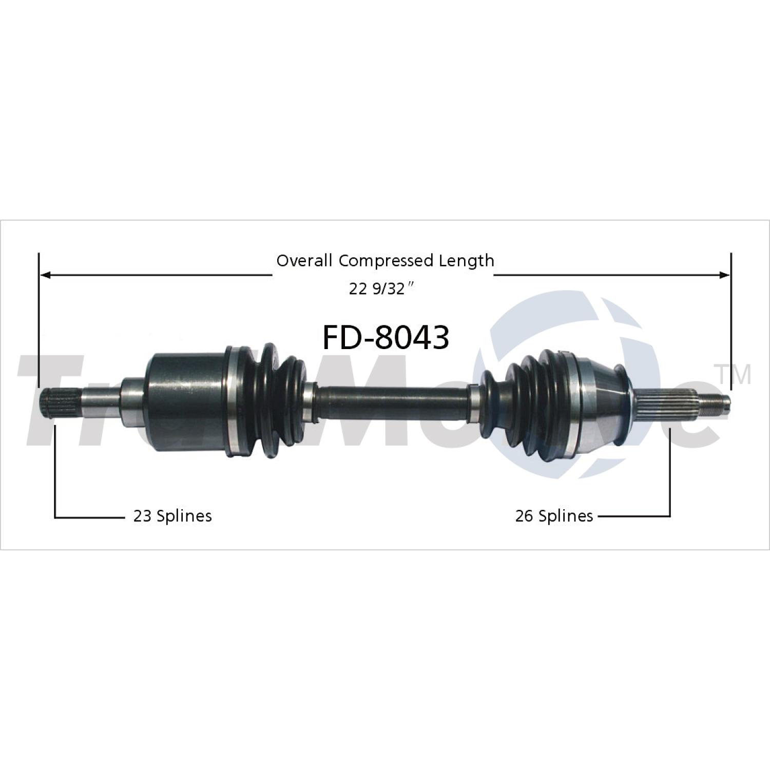TrakMotive FD8043 - CV Axle Shaft TrakMotive FD8043 CV Axle Shaft product image 1 of 3