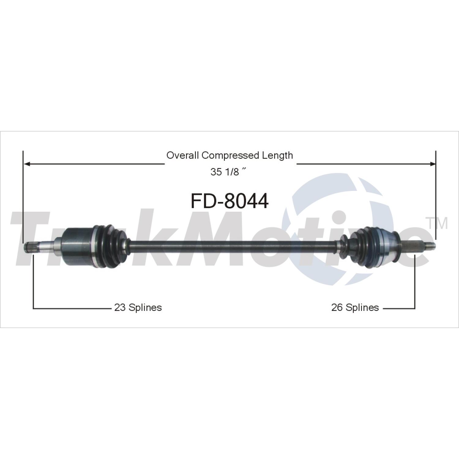TrakMotive FD8044 - CV Axle Shaft TrakMotive FD8044 CV Axle Shaft product image 1 of 3