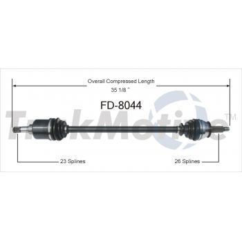 1984 Mercury Lynx CV Axle Shaft Front Right TrakMotive FD8044 image 1 of 3