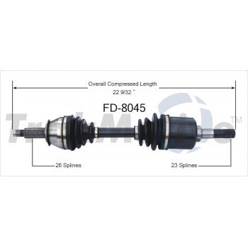 1984 Mercury Lynx CV Axle Shaft Front Left TrakMotive FD8045 image 1 of 3