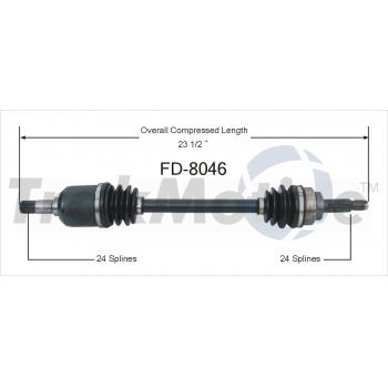 1993 Ford Festiva CV Axle Shaft Front Left TrakMotive FD8046 image 1 of 3