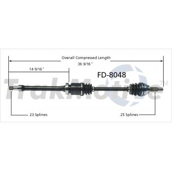 2000 Ford Focus CV Axle Shaft Front Right TrakMotive FD8048 image 1 of 3