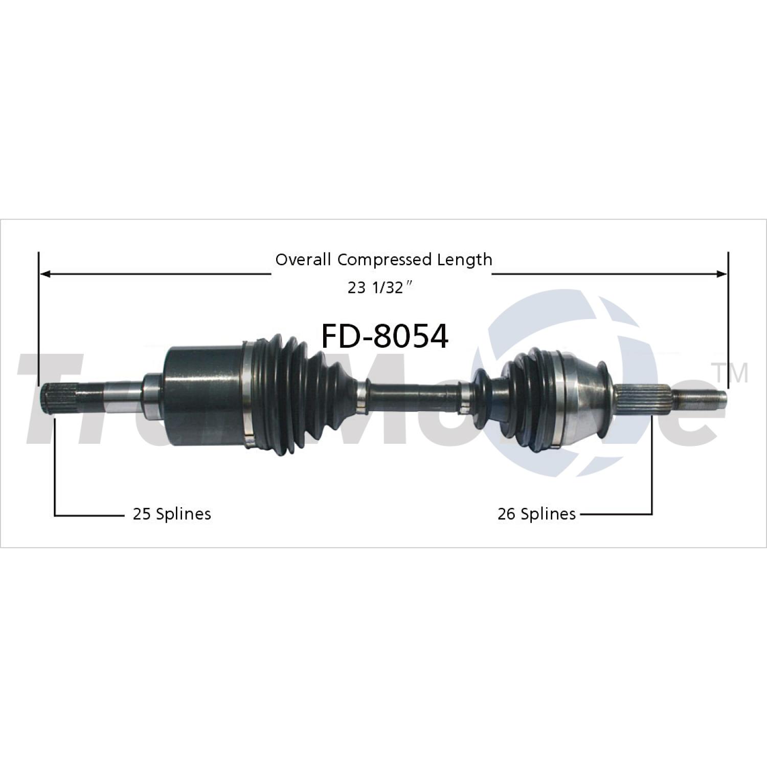 TrakMotive FD8054 - CV Axle Shaft TrakMotive FD8054 CV Axle Shaft product image 1 of 3