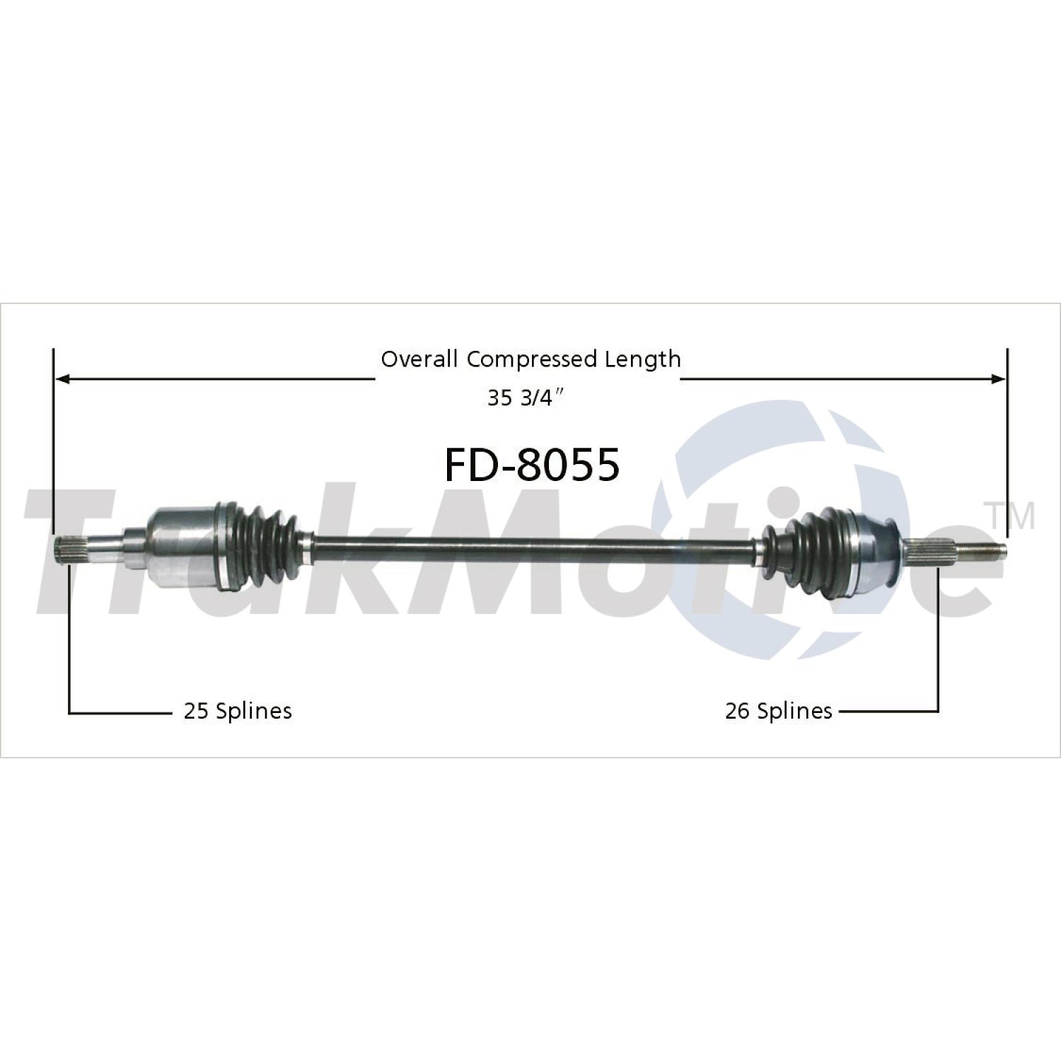 TrakMotive FD8055 - CV Axle Shaft TrakMotive FD8055 CV Axle Shaft product image 1 of 3