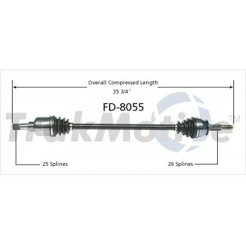 1994 Ford Tempo CV Axle Shaft Front Right TrakMotive FD8055 image 1 of 3