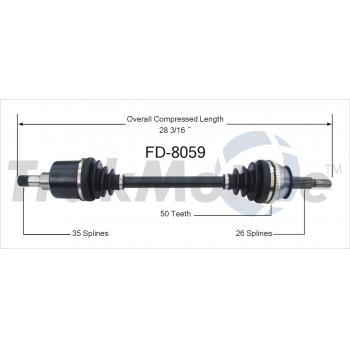 1999 Ford Windstar CV Axle Shaft Front Right TrakMotive FD8059 image 1 of 3