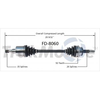 1995 Ford Windstar CV Axle Shaft Front Right TrakMotive FD8060 image 1 of 3