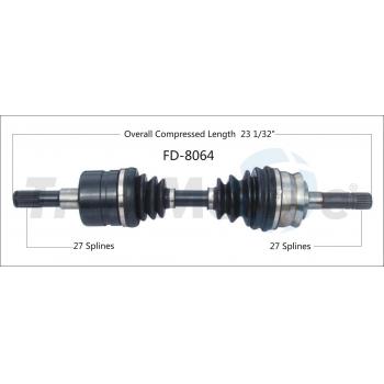 1999 Mazda B3000 CV Axle Shaft Front Left TrakMotive FD8064 image 1 of 3
