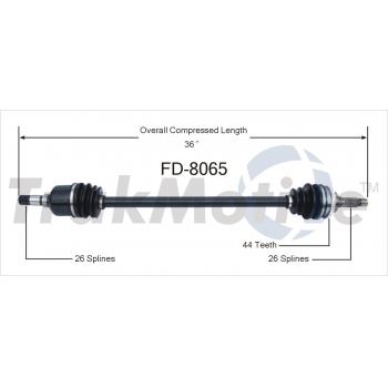 1999 Mercury Tracer CV Axle Shaft Front Right TrakMotive FD8065 image 1 of 3