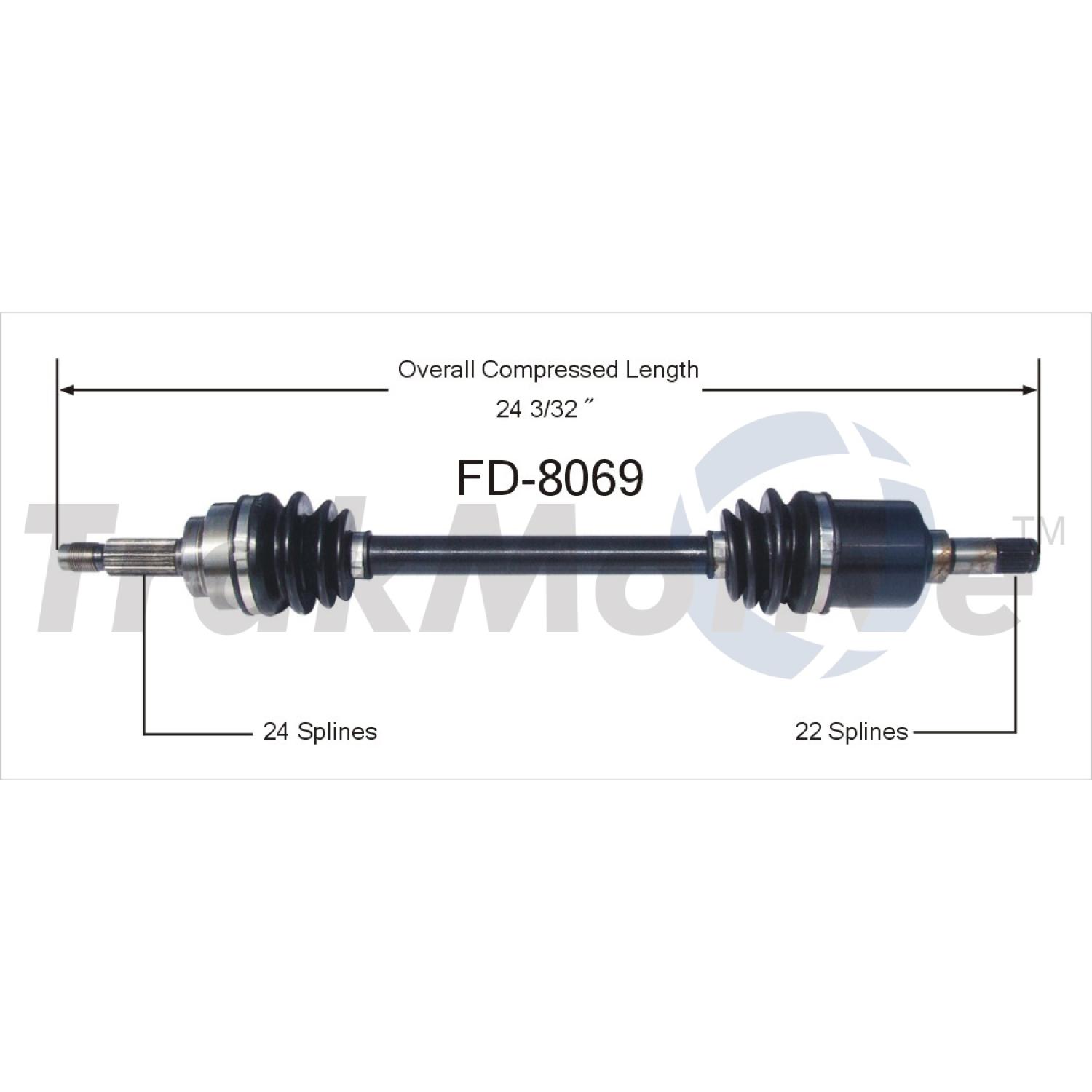 TrakMotive FD8069 - CV Axle Shaft TrakMotive FD8069 CV Axle Shaft product image 1 of 3