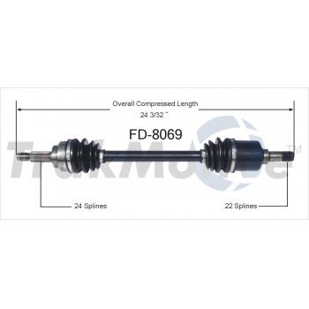 1993 Ford Festiva CV Axle Shaft Front Left TrakMotive FD8069 image 1 of 3