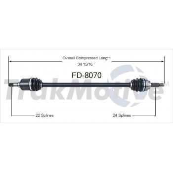 1993 Ford Festiva CV Axle Shaft Front Right TrakMotive FD8070 image 1 of 3