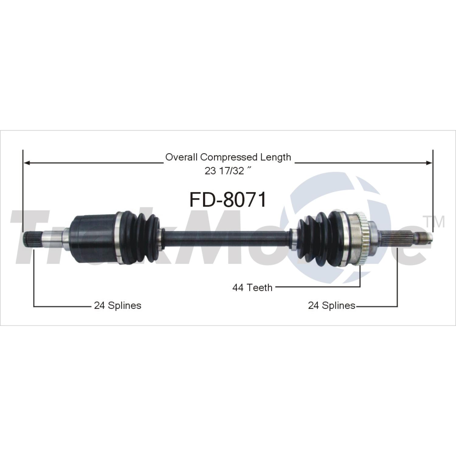 TrakMotive FD8071 - CV Axle Shaft TrakMotive FD8071 CV Axle Shaft product image 1 of 3