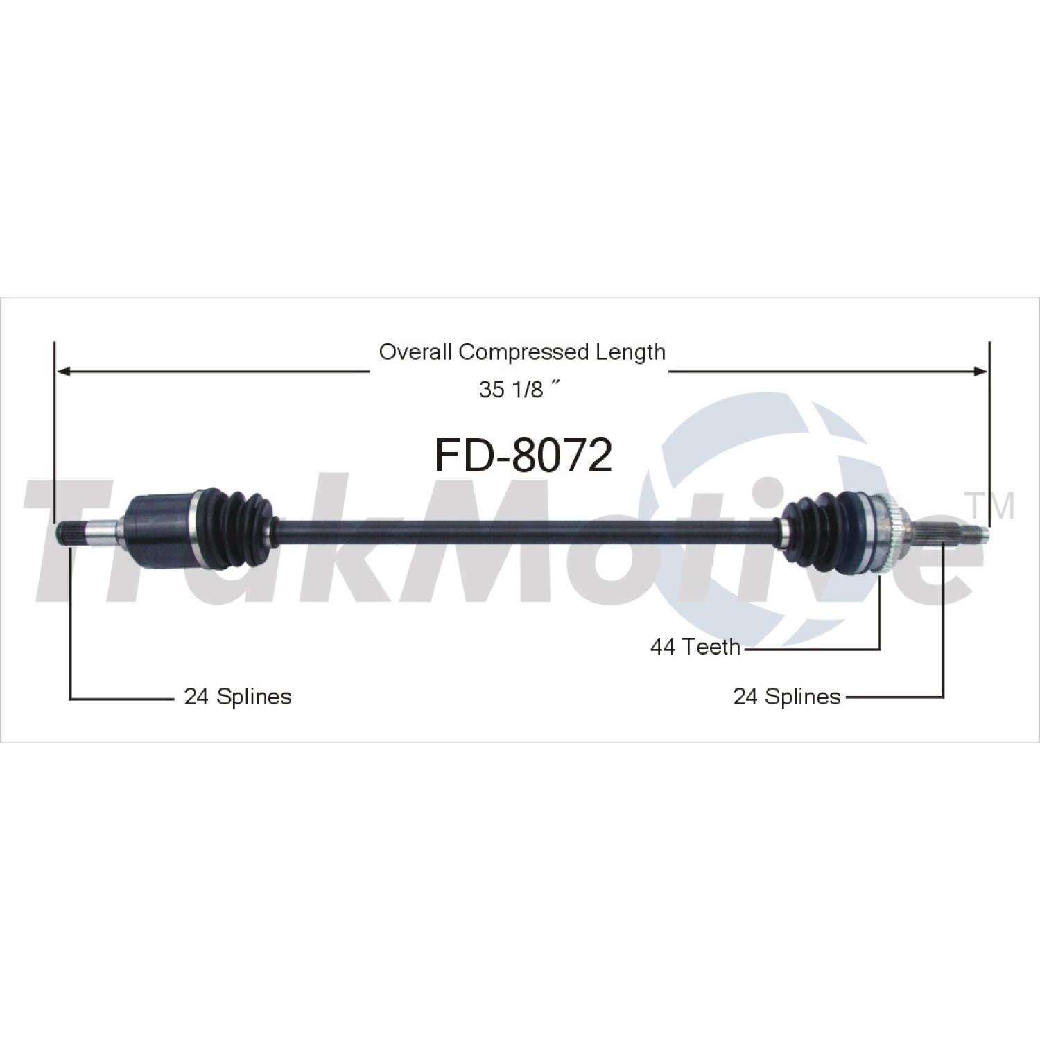 TrakMotive FD8072 - CV Axle Shaft TrakMotive FD8072 CV Axle Shaft product image 1 of 3