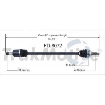 1994 Mercury Capri CV Axle Shaft Front Right TrakMotive FD8072 image 1 of 3