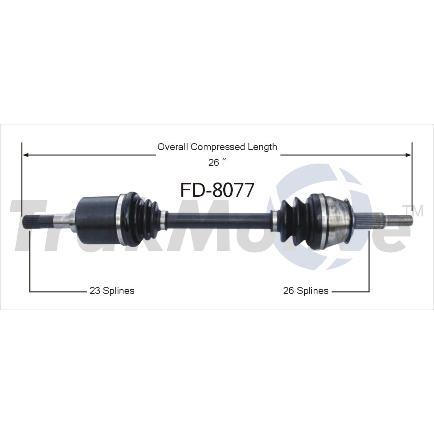 TrakMotive FD8077 - CV Axle Shaft TrakMotive FD8077 CV Axle Shaft product image 1 of 3