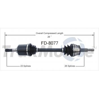 1991 Ford Taurus CV Axle Shaft Front Left TrakMotive FD8077 image 1 of 3