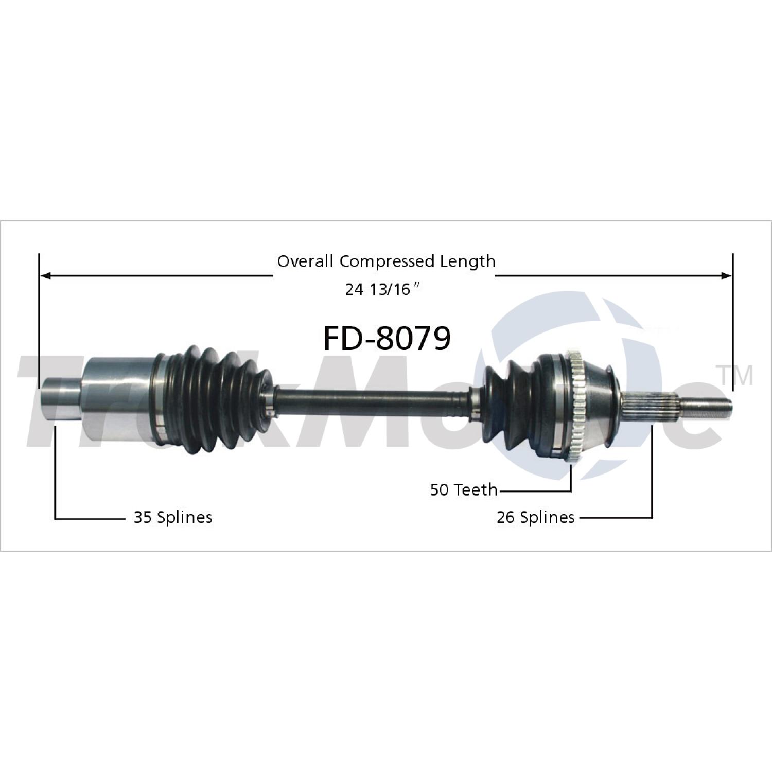 TrakMotive FD8079 - CV Axle Shaft TrakMotive FD8079 CV Axle Shaft product image 1 of 3