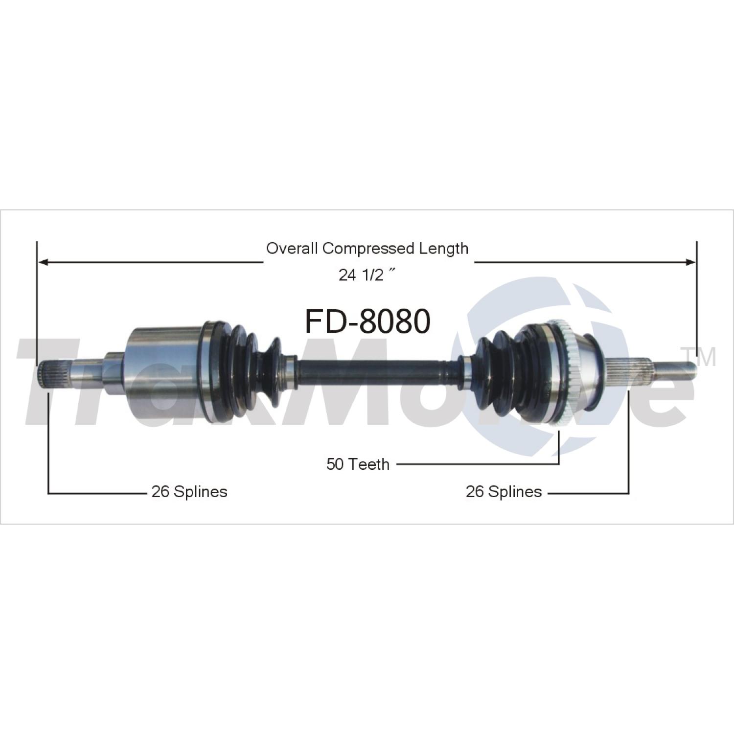 TrakMotive FD8080 - CV Axle Shaft TrakMotive FD8080 CV Axle Shaft product image 1 of 3
