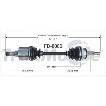 1994 Ford Taurus CV Axle Shaft Front Left TrakMotive FD8080 image 1 of 3