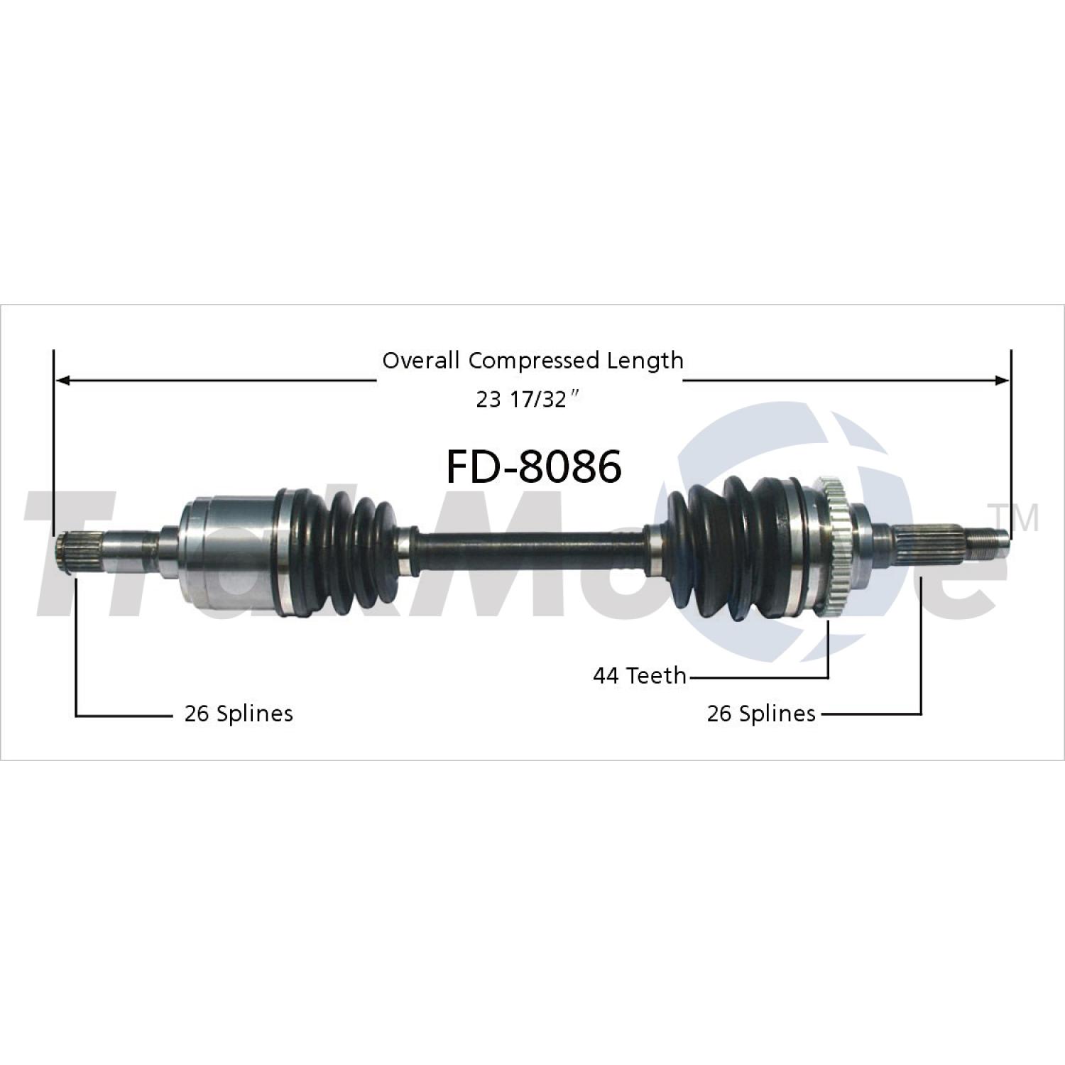 TrakMotive FD8086 - CV Axle Shaft TrakMotive FD8086 CV Axle Shaft product image 1 of 3