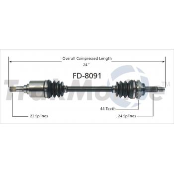 1997 Ford Aspire CV Axle Shaft Front Left TrakMotive FD8091 image 1 of 3