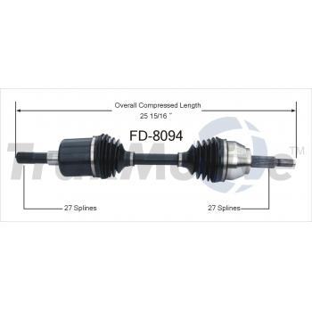 2004 Ford Explorer CV Axle Shaft Front Left TrakMotive FD8094 image 1 of 3