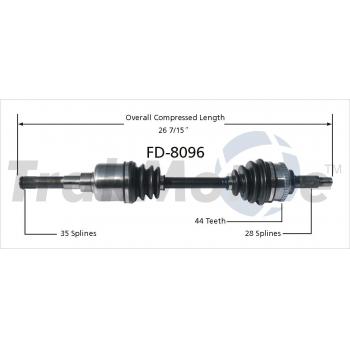2005 Mercury Mariner CV Axle Shaft Front Left TrakMotive FD8096 image 1 of 4
