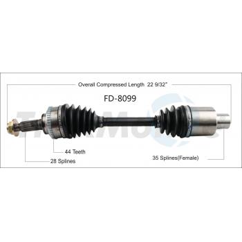 2007 Ford Escape CV Axle Shaft Front Right TrakMotive FD8099 image 1 of 3