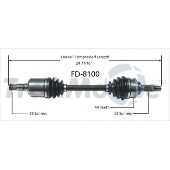 2004 Ford Escape CV Axle Shaft Front Left TrakMotive FD8100 image 1 of 3