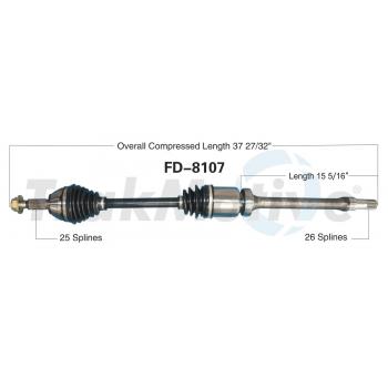 2012 Ford Transit Connect CV Axle Shaft Front Right TrakMotive FD8107 image 1 of 3