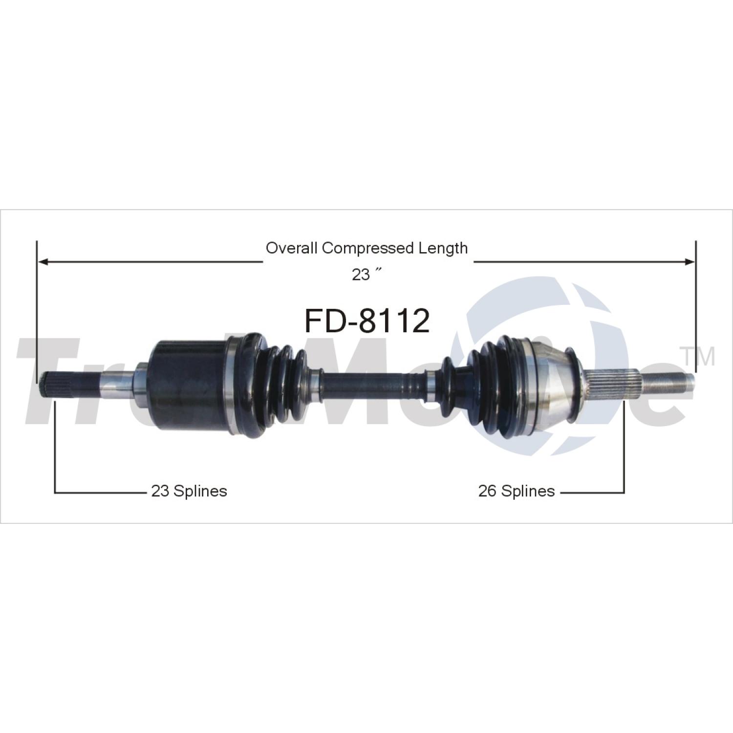 TrakMotive FD8112 - CV Axle Shaft TrakMotive FD8112 CV Axle Shaft product image 1 of 3