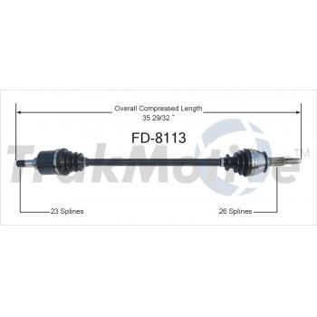 1991 Mercury Topaz CV Axle Shaft Front Right TrakMotive FD8113 image 1 of 3