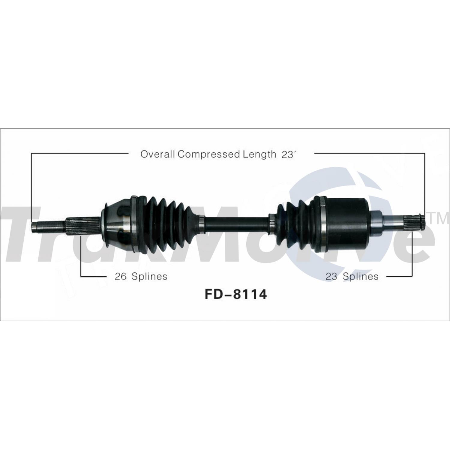 TrakMotive FD8114 - CV Axle Shaft TrakMotive FD8114 CV Axle Shaft product image 1 of 3