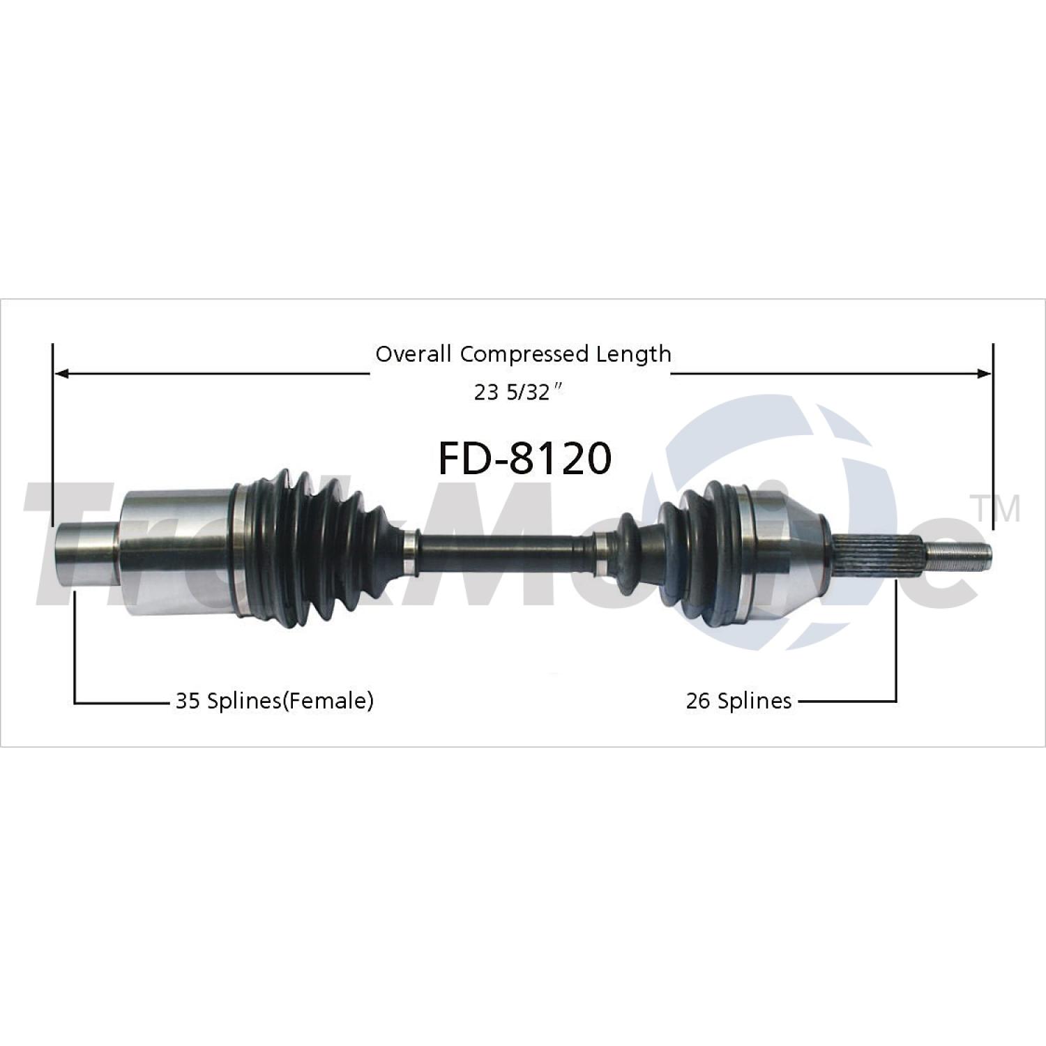 TrakMotive FD8120 - CV Axle Shaft TrakMotive FD8120 CV Axle Shaft product image 1 of 3