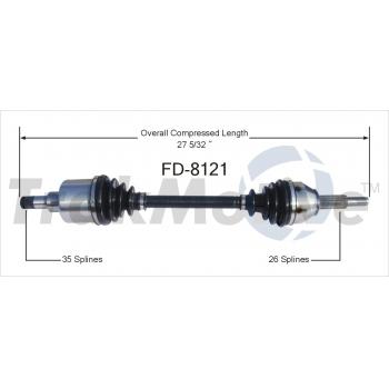 2004 Mercury Monterey CV Axle Shaft Front Right TrakMotive FD8121 image 1 of 3