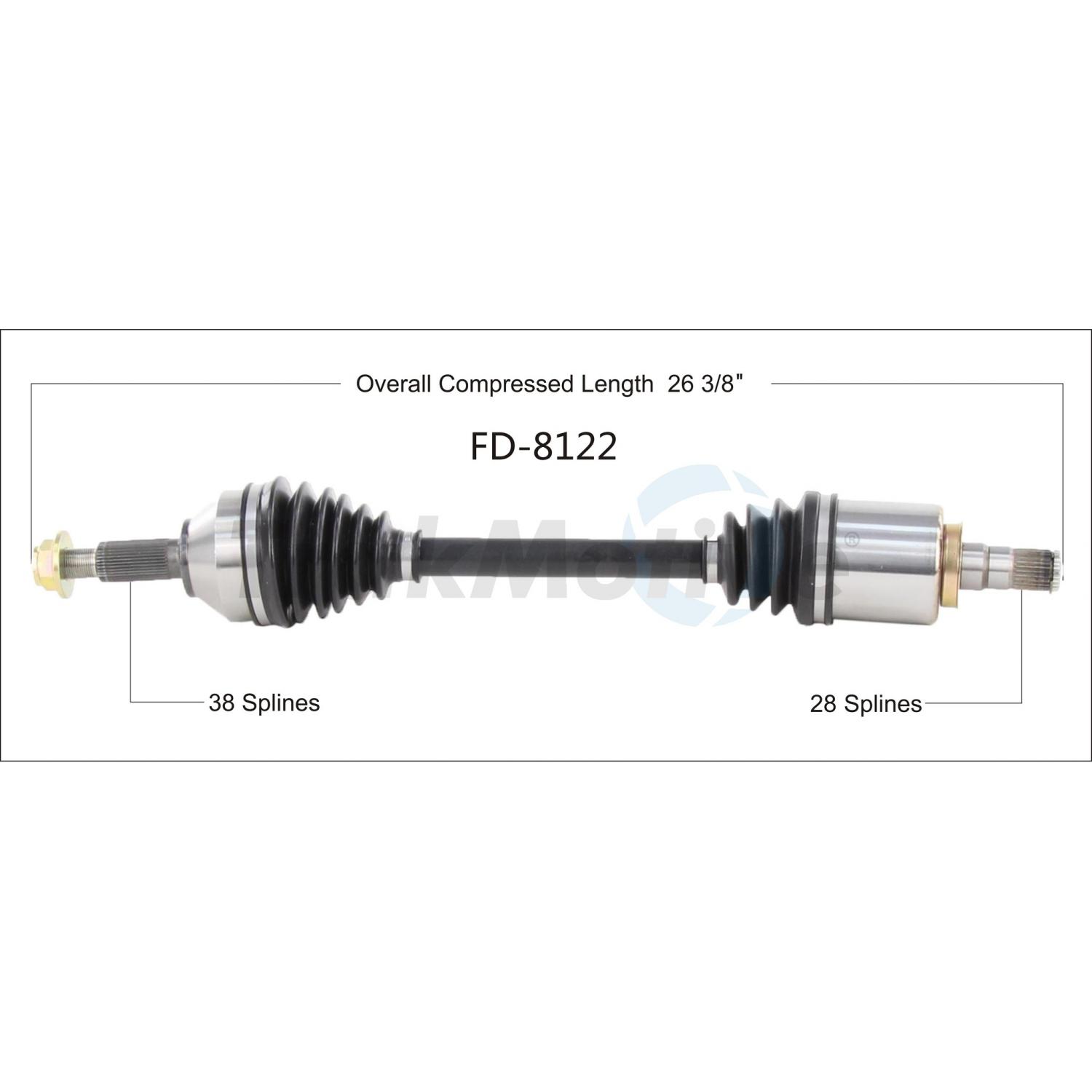 TrakMotive FD8122 - CV Axle Shaft TrakMotive FD8122 CV Axle Shaft product image 1 of 3
