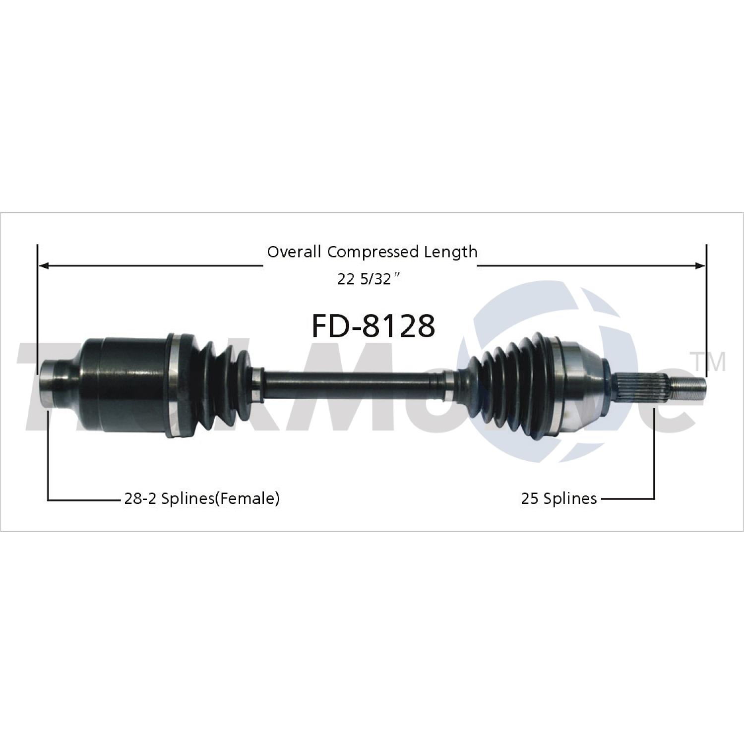 TrakMotive FD8128 - CV Axle Shaft TrakMotive FD8128 CV Axle Shaft product image 1 of 3