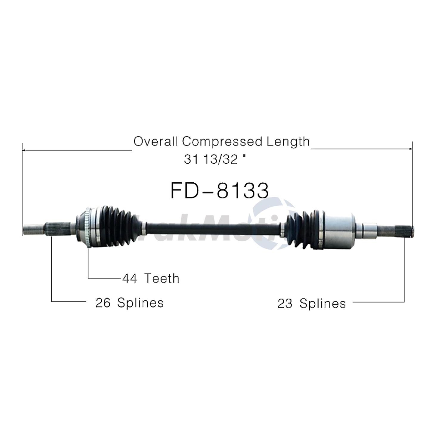 TrakMotive FD8133 - CV Axle Shaft TrakMotive FD8133 CV Axle Shaft product image 1 of 3