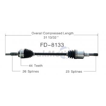 2005 Mercury Mariner CV Axle Shaft Rear Left TrakMotive FD8133 image 1 of 3